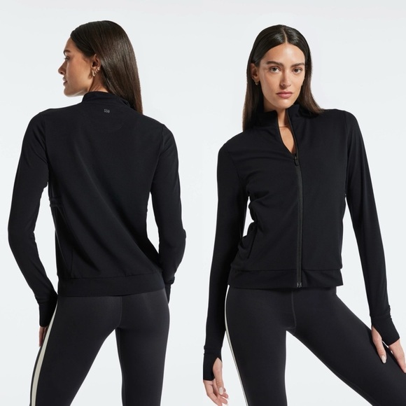 NWT Splits59 Rain Airweight Full Length Jacket in Black Size Small